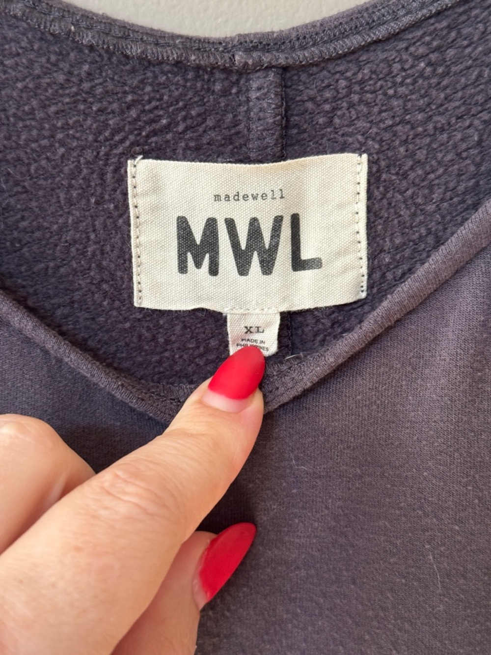 Madewell MWL Charcoal Gray Cozy Jumpsuit - Picture 2 of 3
